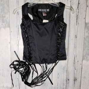 NWT 5/48 by Saks Fifth Avenue Women's Boho Silk Tank Top Black 4